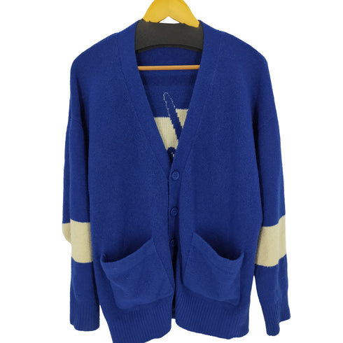 ザラ ZARA TEXT JACQUARD CARDIGAN メンズ import:L