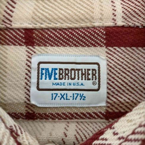 ファイブブラザー FIVE BROTHER USA製 ヘビーネルシャツ メンズ 17-XL-17 1/2