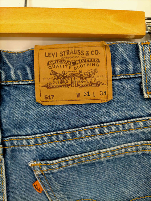 リーバイス Levis 90S USA製 517 ジップフライデニムパンツ ボタン裏575刻印 オレンジタブ 95年製 メンズ 31×34