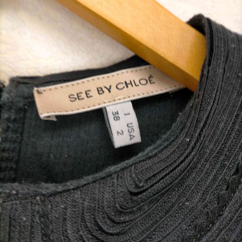 シーバイクロエ SEE BY CHLOE ラウンドカラーバイカラーブラウス レディース JPN:38