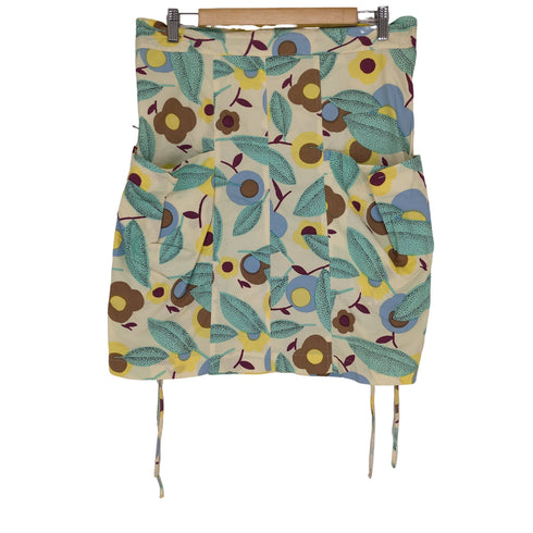 マルニ MARNI バックコードギャザー 総柄タイトスカート レディース EUR:38