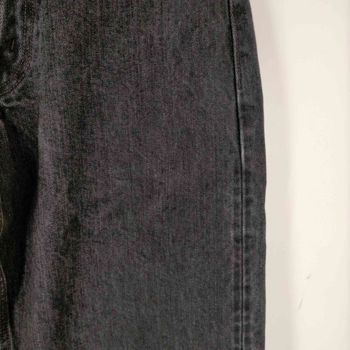 シオタ CIOTA ブラック スビンコットン 13.5OZ ワイドテーパードデニム メンズ 29