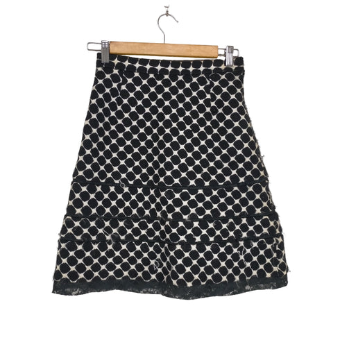 ジュンヤワタナベコムデギャルソン JUNYA WATANABE COMME des GARCONS 2001 01AW ドット織柄 台形スカート レディース JPN:M