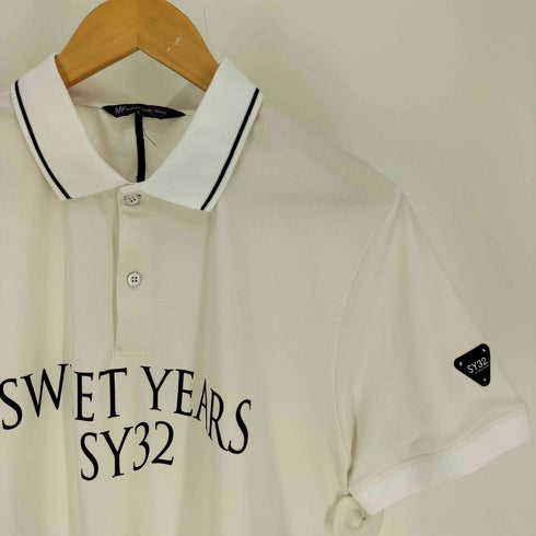 エスワイサーティトゥー SY32 by SWEET YEARS 23SS TECHNO FINE MESH POLO メンズ import:L