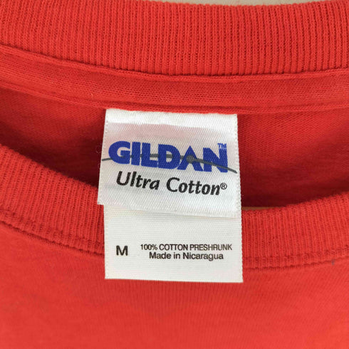 ギルダン GILDAN Ultra Cotton カレッジフットボールゲームプリント クルーネックTシャツ メンズ import:M