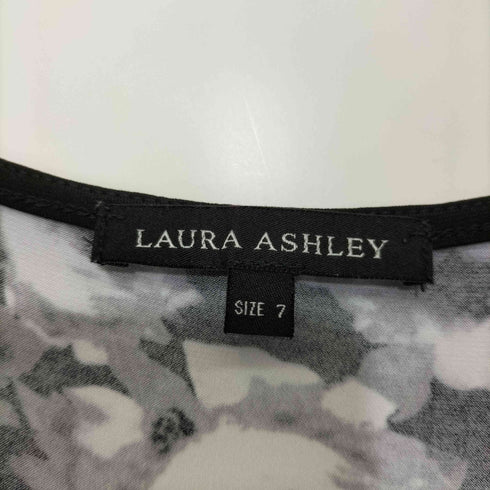 ローラアシュレイ LAURA ASHLEY 花柄 Vネックショートスリーブワンピース レディース JPN:7号