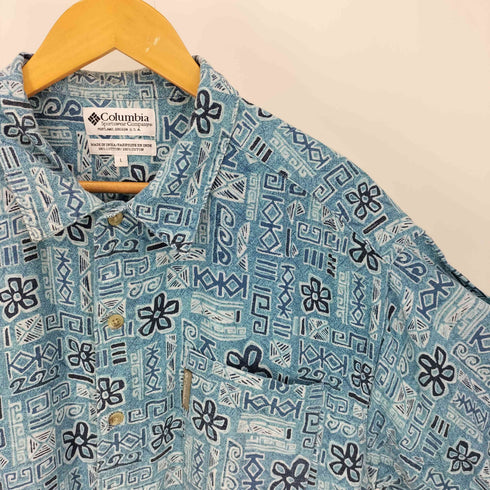 コロンビア Columbia インド綿 総柄 ポケット S/S シャツ メンズ import:L