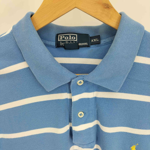 ポロバイラルフローレン Polo by RALPH LAUREN ポニー刺繍 ボーダー S/S ポロシャツ メンズ import:XXL