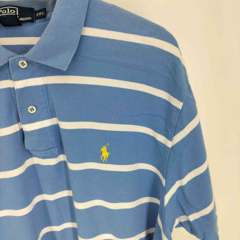 ポロバイラルフローレン Polo by RALPH LAUREN ポニー刺繍 ボーダー S/S ポロシャツ メンズ import:XXL