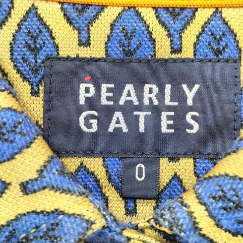 パーリーゲイツ PEARLY GATES リーフ柄 刺繍ロゴシャツ レディース 0