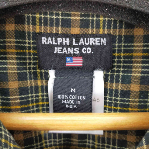 ラルフローレン RALPH LAUREN JEANS 90-2000S オープンカラーチェックシャツ 開襟 ループ止め メンズ JPN:M