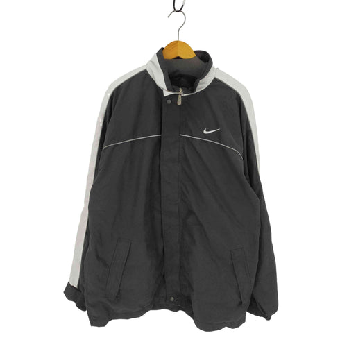 ナイキ NIKE 90S USA製 ナイロンジャケット モノトーン スモールスウォシュ アームライン メンズ JPN:XL