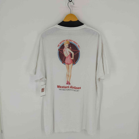 - MALIBU SHIRTS WESTERN AIRLINES RETRO PIN UP TEE ピンナップガール Tシャツ メンズ JPN:XL