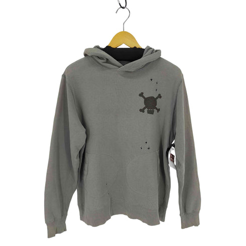 ステューシー Stussy 00S スカルパーカー スカルエルボーパッチ パンチング加工 メンズ JPN:M