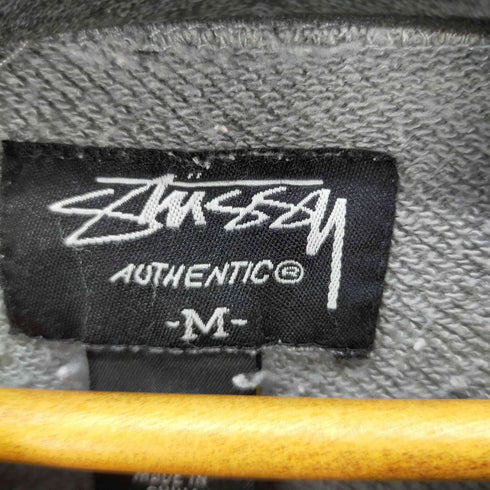 ステューシー Stussy 00S スカルパーカー スカルエルボーパッチ パンチング加工 メンズ JPN:M