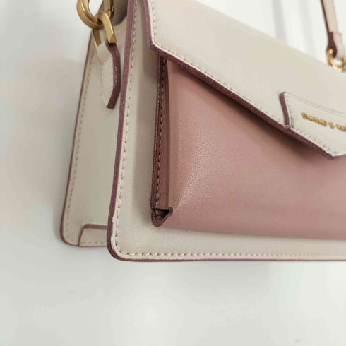 チャールズキース CHARLES & KEITH フロントフラップ ショルダー バッグ レディース