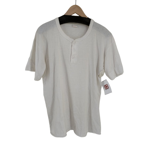 ヘルスニット Healthknit USA製 猫目ボタン ヘンリネックカットソー メンズ import:XL
