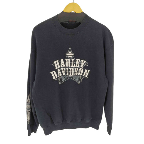 ハーレーダヴィットソン HARLEY DAVIDSON ©2006 クルーネックスウェット 袖プリント メンズ JPN:L
