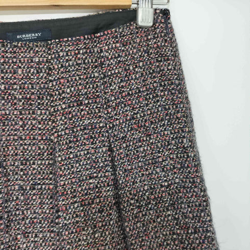 バーバリーロンドン BURBERRY LONDON ウールツイードプリーツスカート レディース EUR:38
