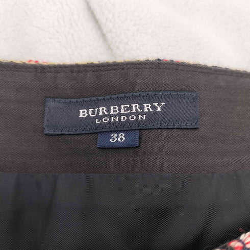 バーバリーロンドン BURBERRY LONDON ウールツイードプリーツスカート レディース EUR:38