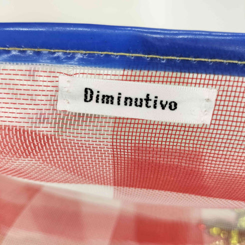 ディミヌティーボ diminutivo メッシュハンドバッグ ギンガムチェック スパンコール レディース ONE SIZE