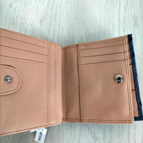 サンポー III SANPO オーストリッチ レザー 二つ折り財布 レディース