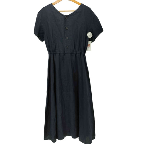 ユナイテッドアローズグリーンレーベルリラクシング UNITED ARROWS green label relaxing コルトレイクリネン SC バックボタン ワンピース レディース