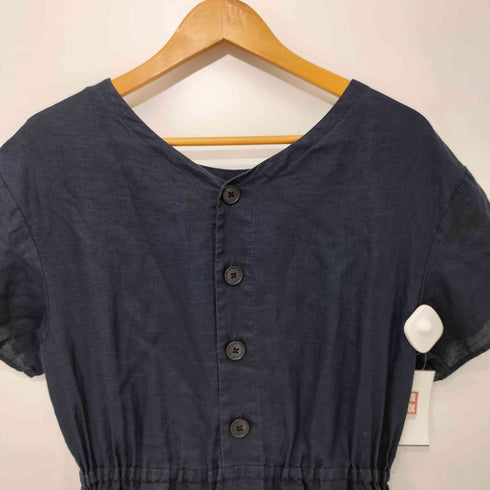 ユナイテッドアローズグリーンレーベルリラクシング UNITED ARROWS green label relaxing コルトレイクリネン SC バックボタン ワンピース レディース