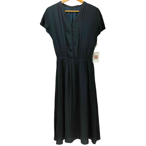 ユナイテッドアローズグリーンレーベルリラクシング UNITED ARROWS green label relaxing CS Vネック マエボタン ショートスリーブ ワンピース レディース