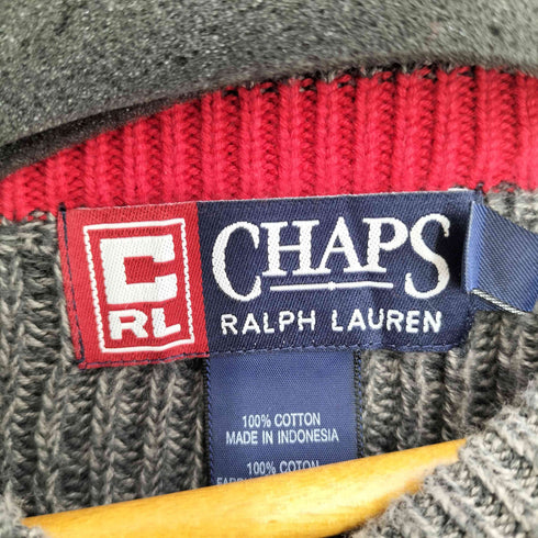 チャップスラルフローレン CHAPS RALPH LAUREN ロゴ刺繍 コットンニット メンズ JPN:S