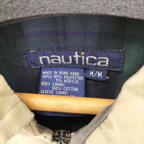ノーティカ NAUTICA 90s ワンポイント刺繍 裏地チェック ラグラン スウィングトップ メンズ JPN:M