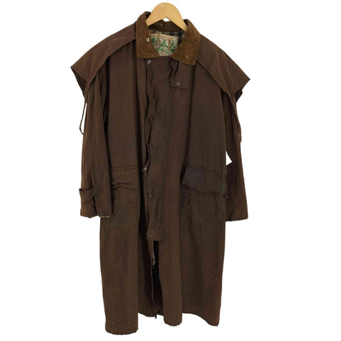 COUNTRY LEISURE WEAR 英国製 襟コーデュロイ 裏地チェック オイルドコート メンズ import:S
