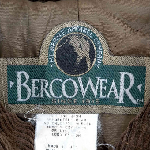 BERCOWEAR USA製 ダック地 襟コーデュロイ つなぎ メンズ 3XL