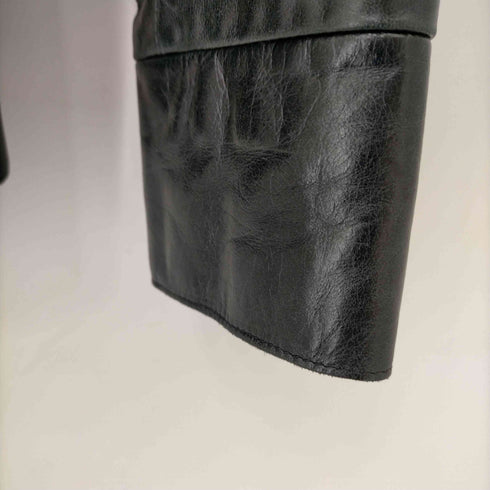 ギャレット GARRETT MADE IN ITALY リアルレザーダブルジップシングルジャケット メンズ