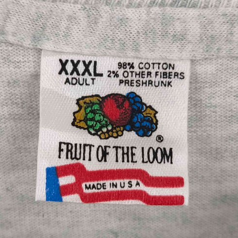 フルーツオブザルーム FRUIT OF THE LOOM USA製 シングルステッチ 犬 鴨プリント 霜降り S/S TEE メンズ XXXL