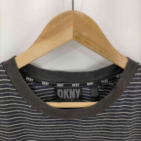 ダナキャランニューヨーク DKNY ボーダークルーネックS/Sシャツ メンズ import:L