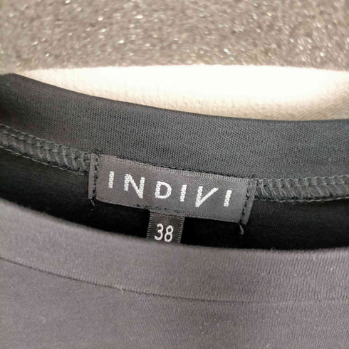 インディヴィ INDIVI シャツドッキング アシメヘムトップス レディース