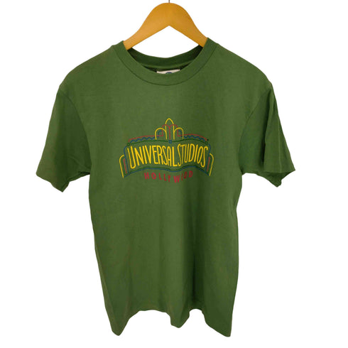 {UNIVERSAL} 90S MADE IN USA HOLLYWOOD フロントプリントTシャツ シングスステッチ メンズ import:M