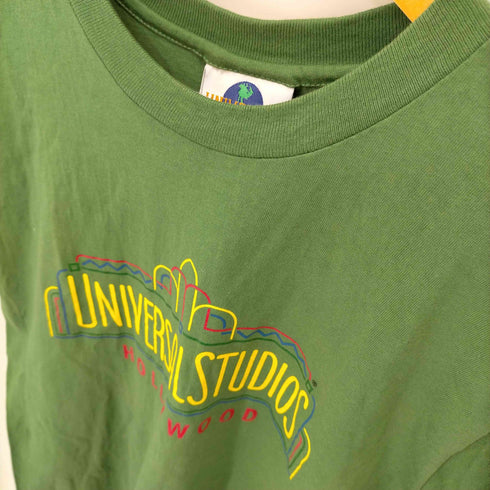 {UNIVERSAL} 90S MADE IN USA HOLLYWOOD フロントプリントTシャツ シングスステッチ メンズ import:M