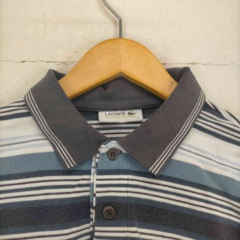 ラコステ LACOSTE コットンボーダーポロシャツ メンズ 5