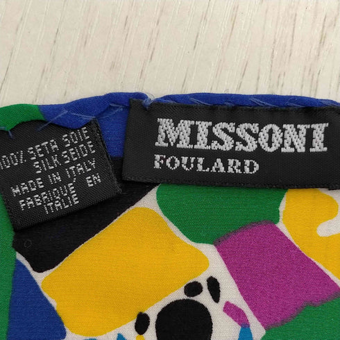 ミッソーニ MISSONI イタリア製 総柄 シルクスカーフ レディース