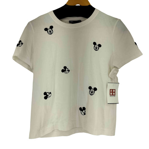 ザラ ZARA キャラクター刺繍デザイン S/S Tシャツ レディース import:M