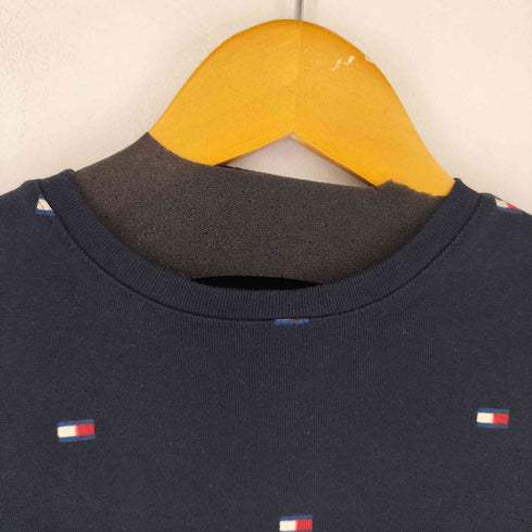 トミーヒルフィガー TOMMY HILFIGER ロゴ総柄 S/S トップス レディース import:XS