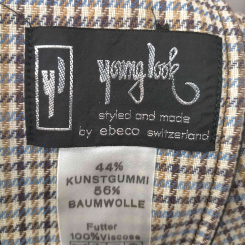 YOUNG LOOK チェック柄切替ステンカラーコート レディース