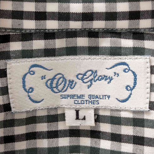 オアグローリー OR GLORY ボタンダウン チェックシャツ メンズ JPN:L