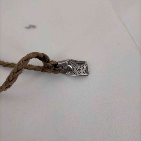 ワイズフォーメン Ys for men レザー編み込み シルバー ネックレス silver950 2007年製 メンズ