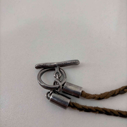 ワイズフォーメン Ys for men レザー編み込み シルバー ネックレス silver950 2007年製 メンズ