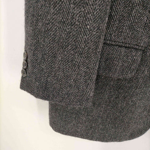 コムデギャルソンオムドゥ COMME des GARCONS HOMME DEUX 80s 87年製 初期AD無し ヘリンボーンツイル 2Bウールテーラードジャケット メンズ JPN:L