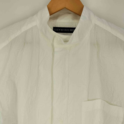 イッセイミヤケメン ISSEY MIYAKE MEN シワ加工 スタンドカラー比翼ジップシャツ メンズ JPN:3
