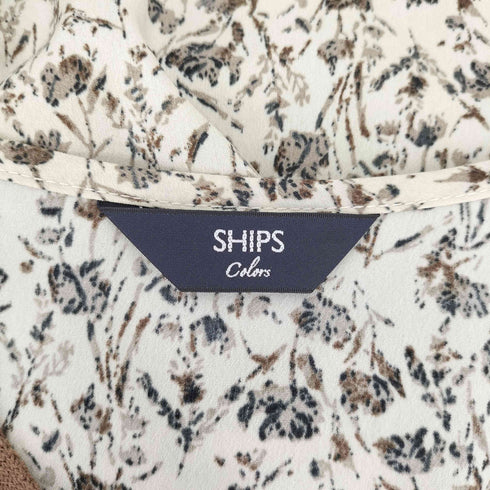 シップス SHIPS Colors 襟切替 総柄 ワンピース レディース